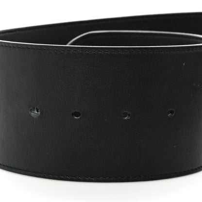 Gucci Moon Calfskin Pearl Double G 70mm Belt 80 32 Black Cream 3 of 5