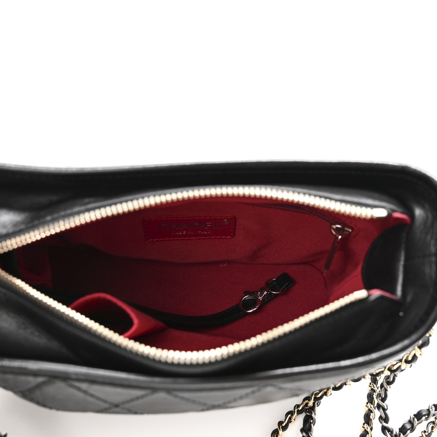 Chanel Aged Calfskin Quilted Small Gabrielle Hobo Black 5 of 10