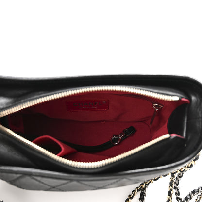Chanel Aged Calfskin Quilted Small Gabrielle Hobo Black 5 of 10