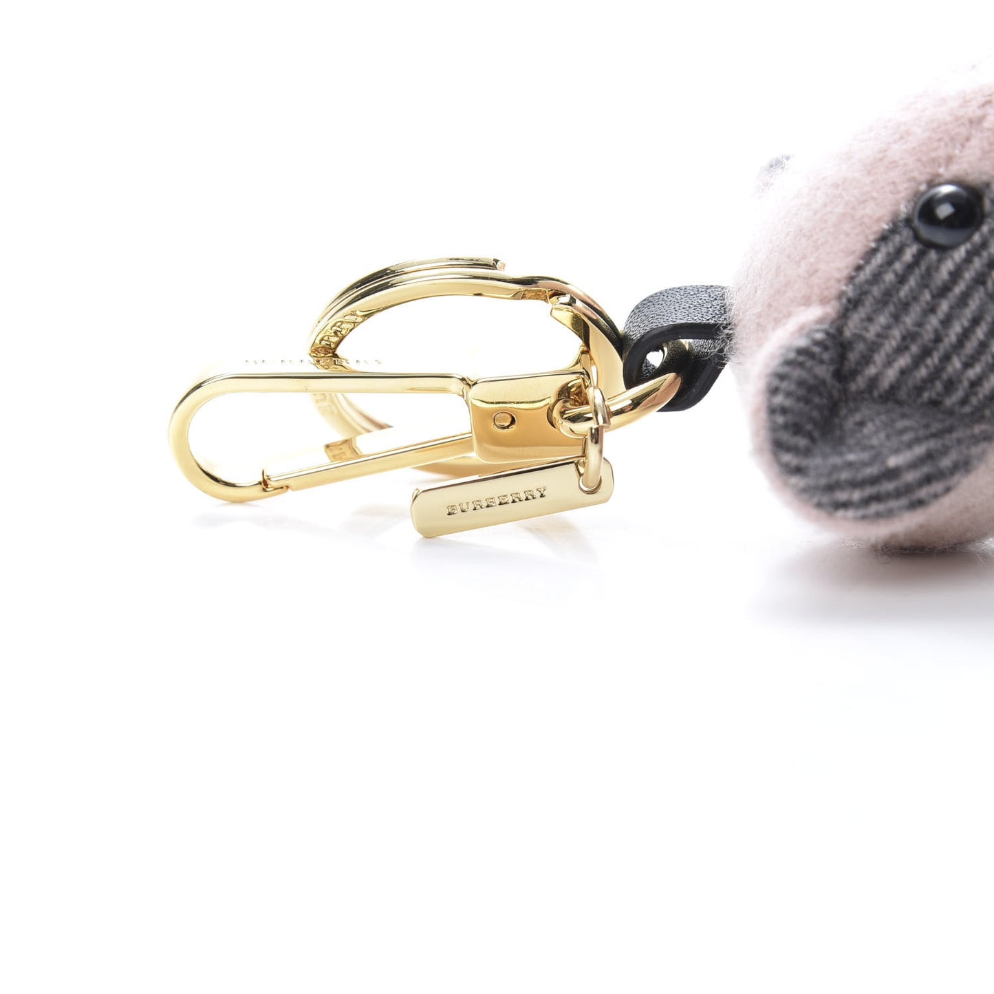 Cashmere House Check Colours Thomas Bear Bag Charm Ash Rose