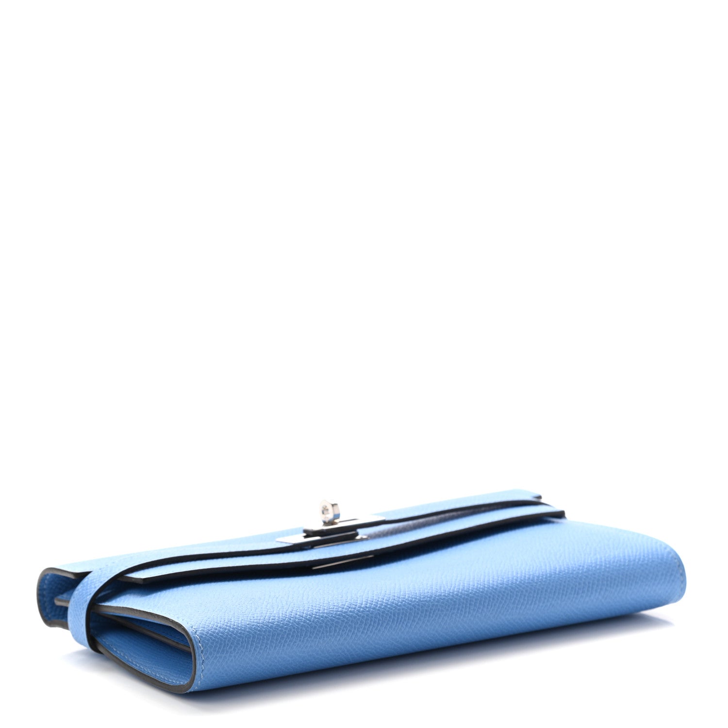 Hermes Epsom Kelly Longue Wallet Bleu Paradis 4 of 12