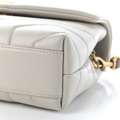 Saint Laurent Calfskin Y Quilted Monogram Toy Loulou Crossbody Bag Ivory 8 of 8