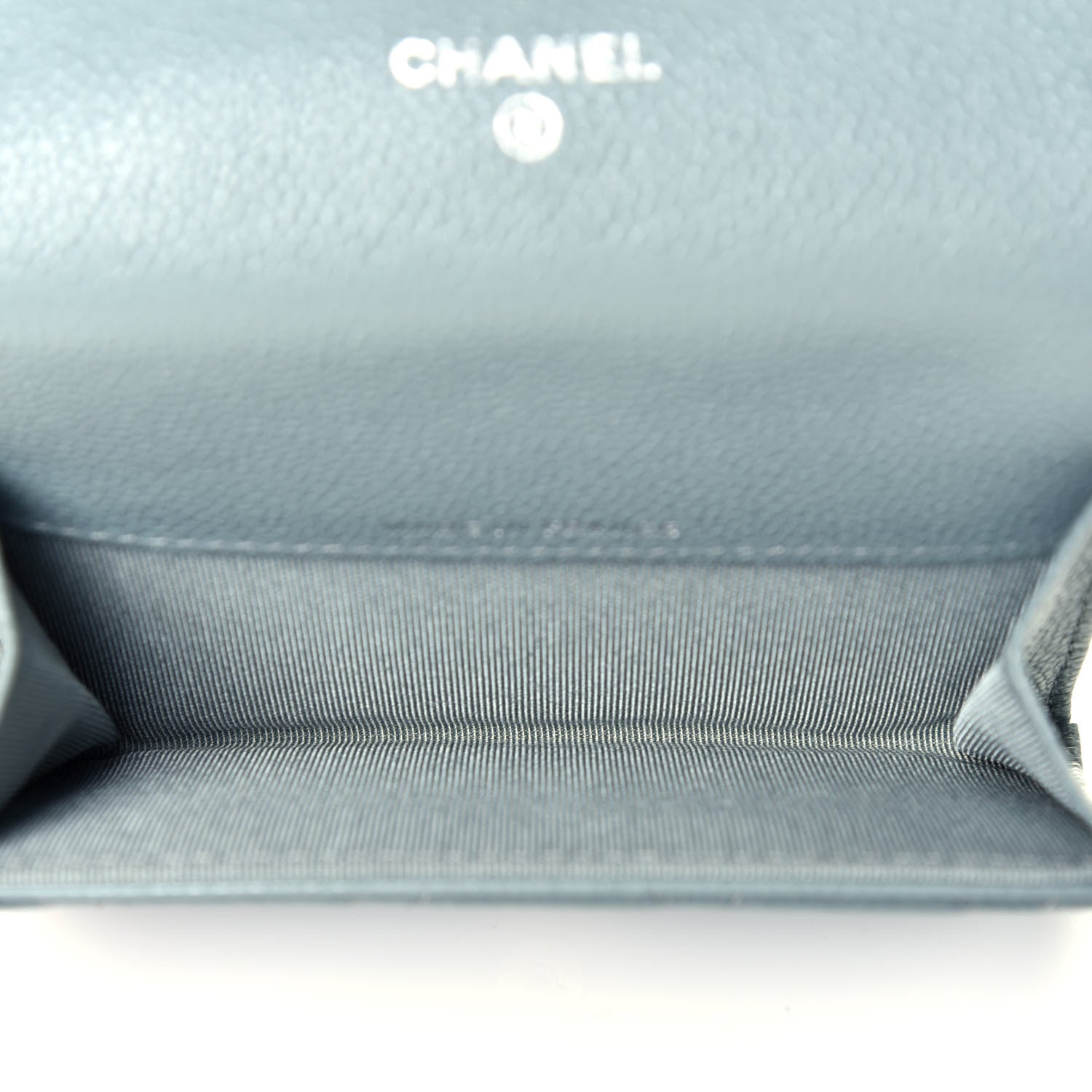 Chanel Caviar Quilted Flap Card Holder Wallet Blue 5 of 7