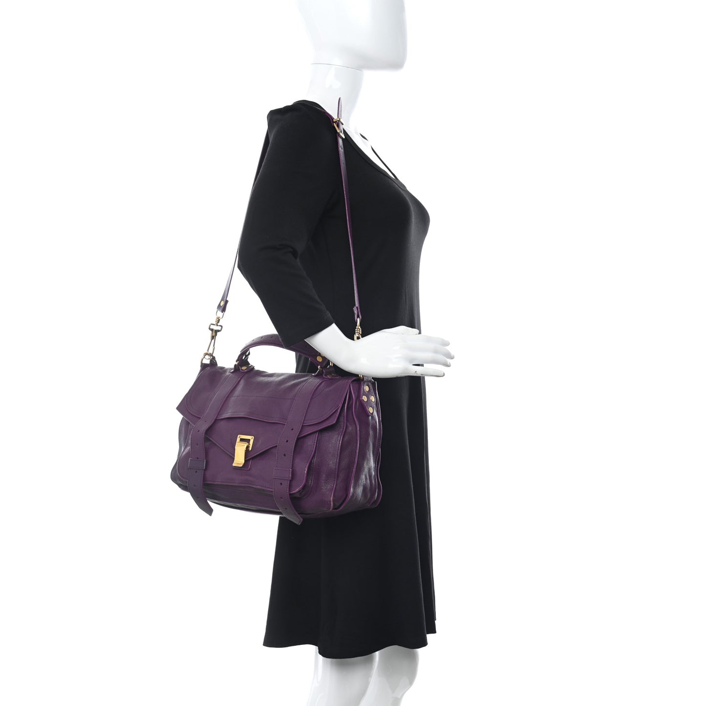 Lambskin Medium PS1 Satchel Purple Rain