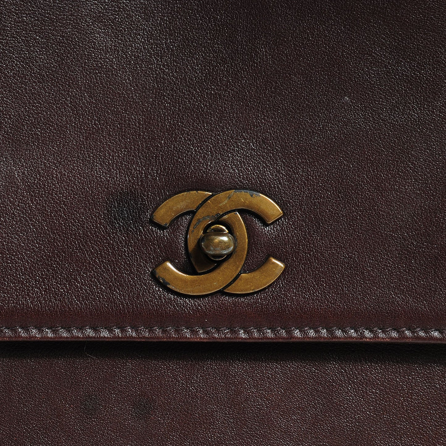 Calfskin Shoulder Bag Brown