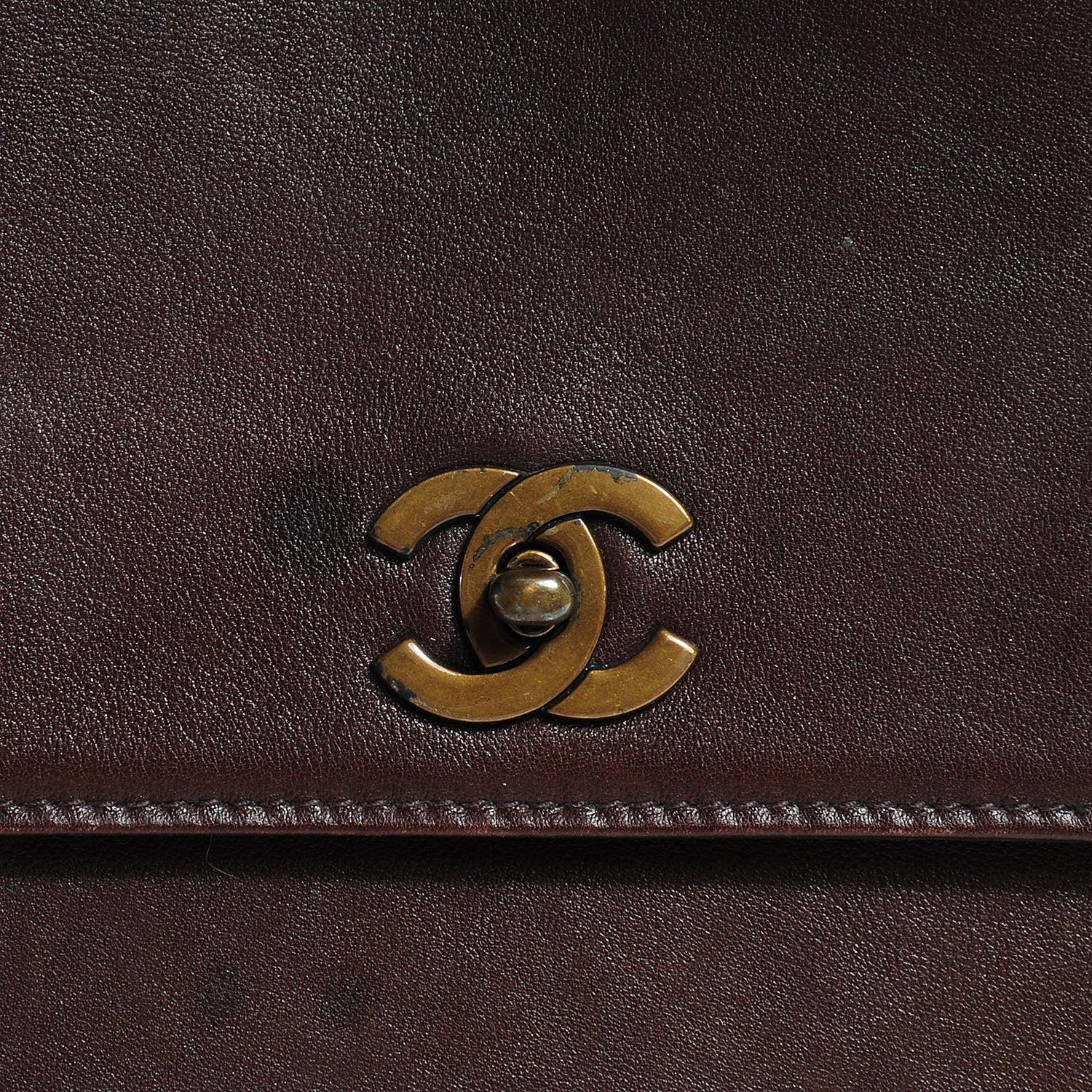 Chanel Calfskin Shoulder Bag Brown 6 of 11