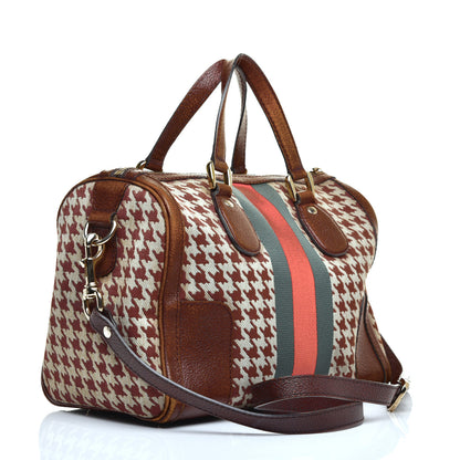 Gucci Fabric Pied De Poule Medium Seventies Web Boston Brown 3 of 10