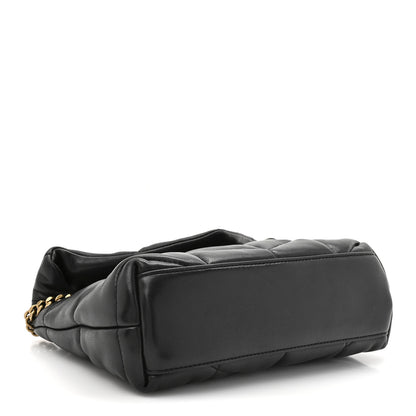 Saint Laurent Lambskin Quilted Toy Loulou Puffer Monogram Chain Satchel Black 4 of 15