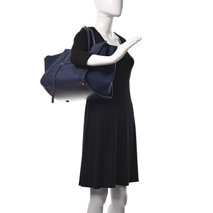 Celine Nubuck Calfskin Medium Phantom Luggage Navy Blue 2 of 15