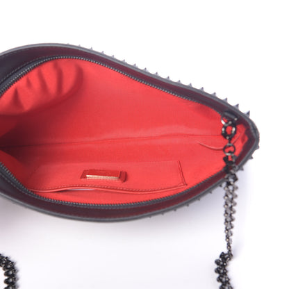 Christian Louboutin Calfskin Studded Loubiposh Clutch Black 5 of 11