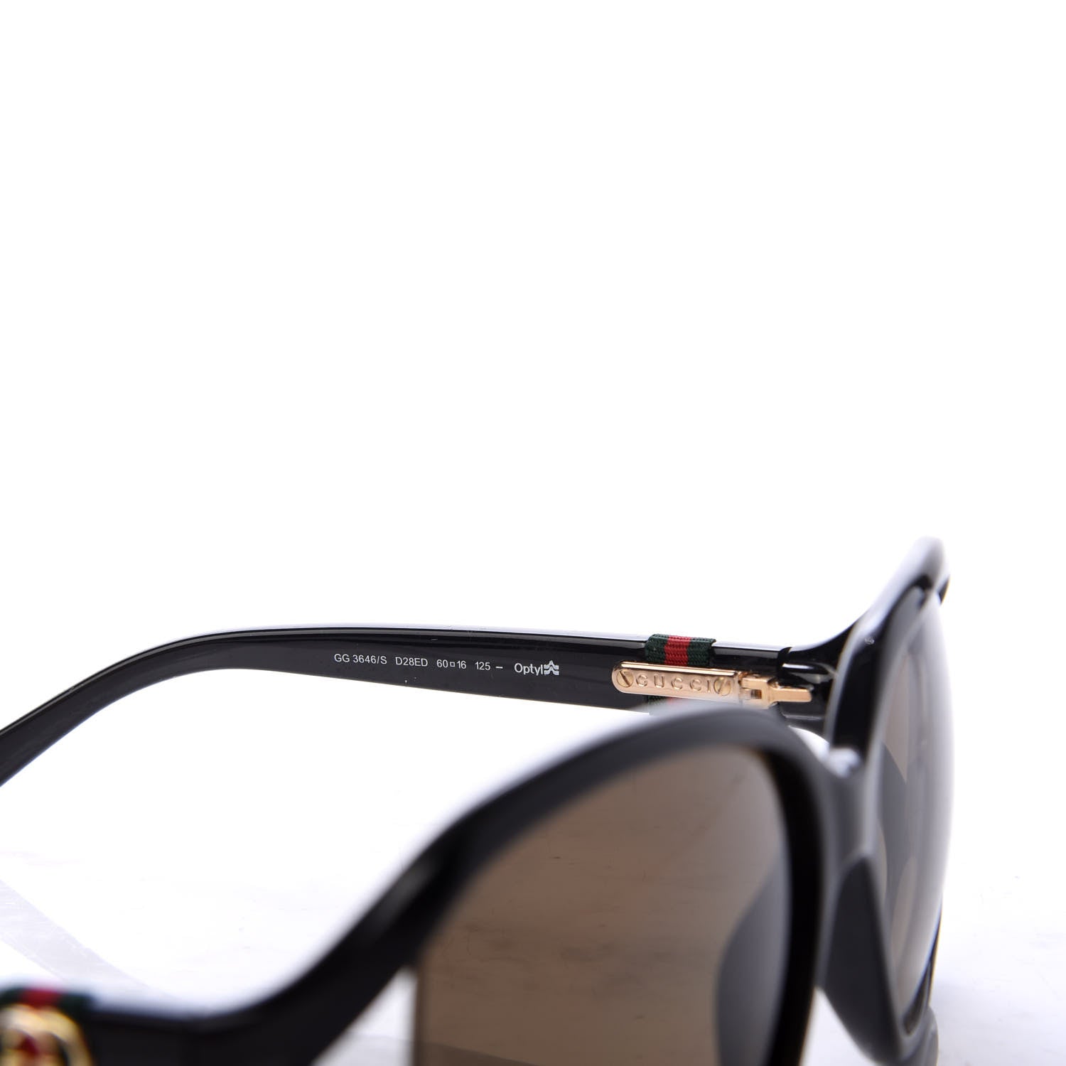 Gucci Web Sunglasses GG 3646/S Black 6 of 8