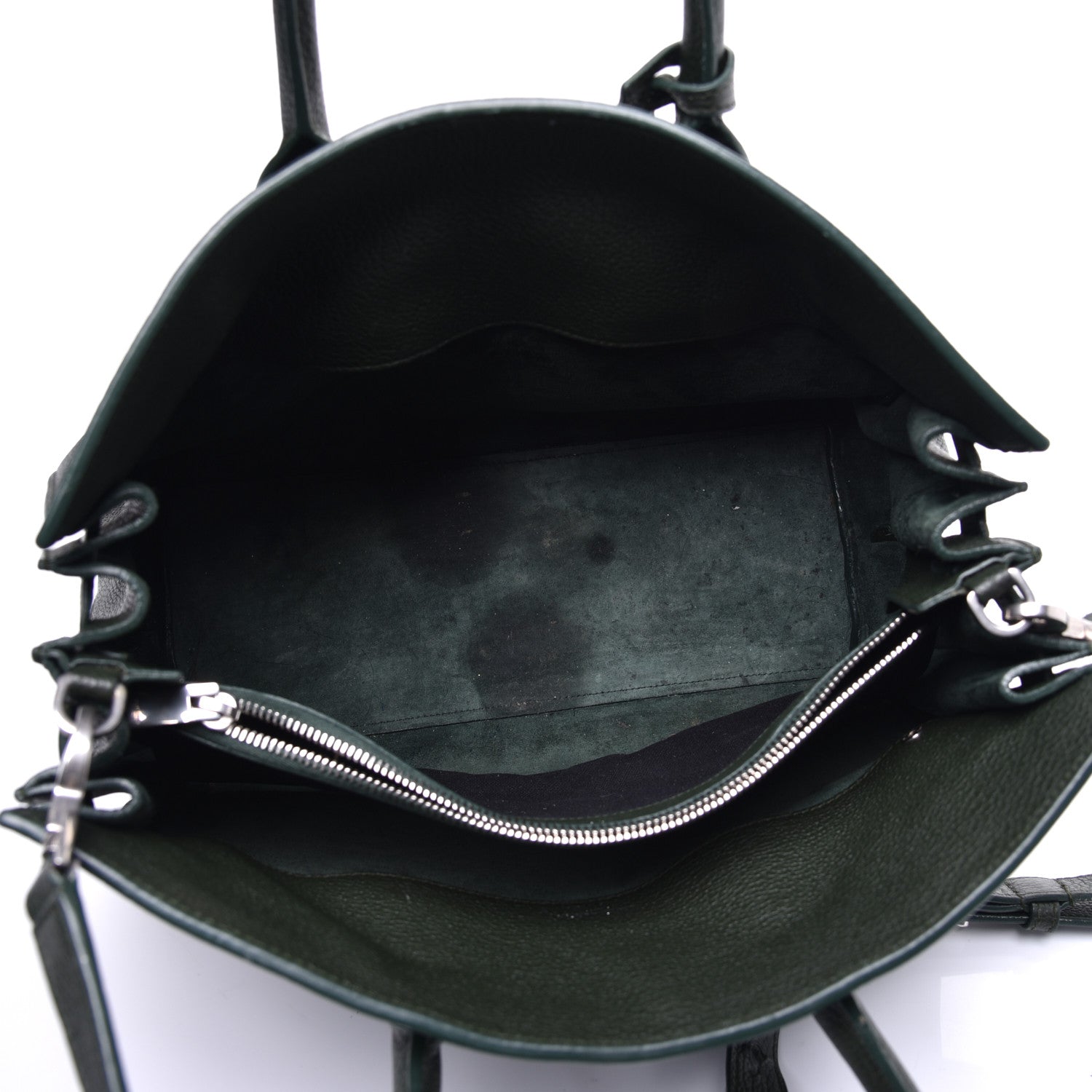 Saint Laurent Grained Calfskin Small Supple Sac De Jour Dark Vert 6 of 12