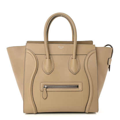 Celine Drummed Calfskin Mini Luggage Dune 1 of 10