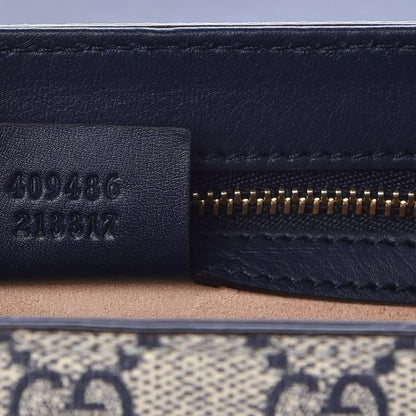 Gucci GG Supreme Monogram Calfskin Medium Padlock Shoulder Bag Beige Blue Mystic White Hibiscus Red 7 of 8