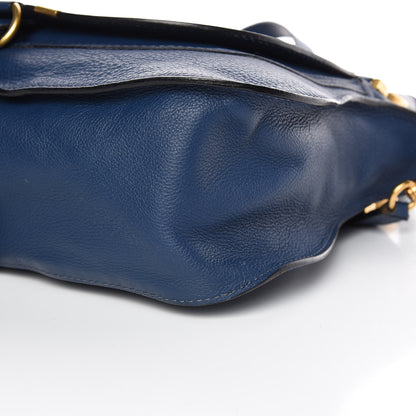 Chloe Calfskin Medium Marcie Satchel Royal Navy 10 of 11