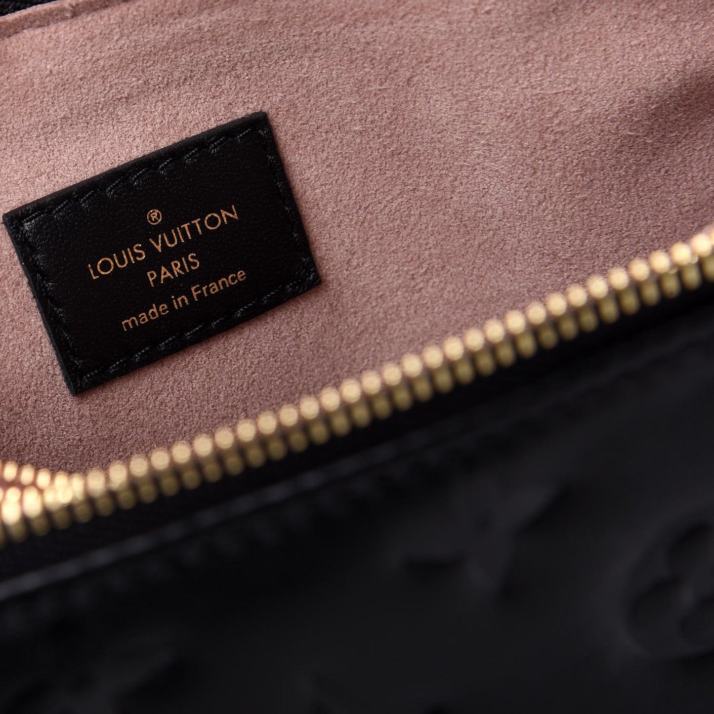 Lambskin Embossed Monogram Coussin PM Black
