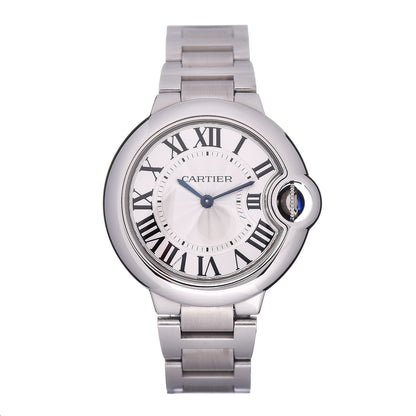 Cartier Stainless Steel 33mm Ballon Bleu De Quartz Watch 1 of 5