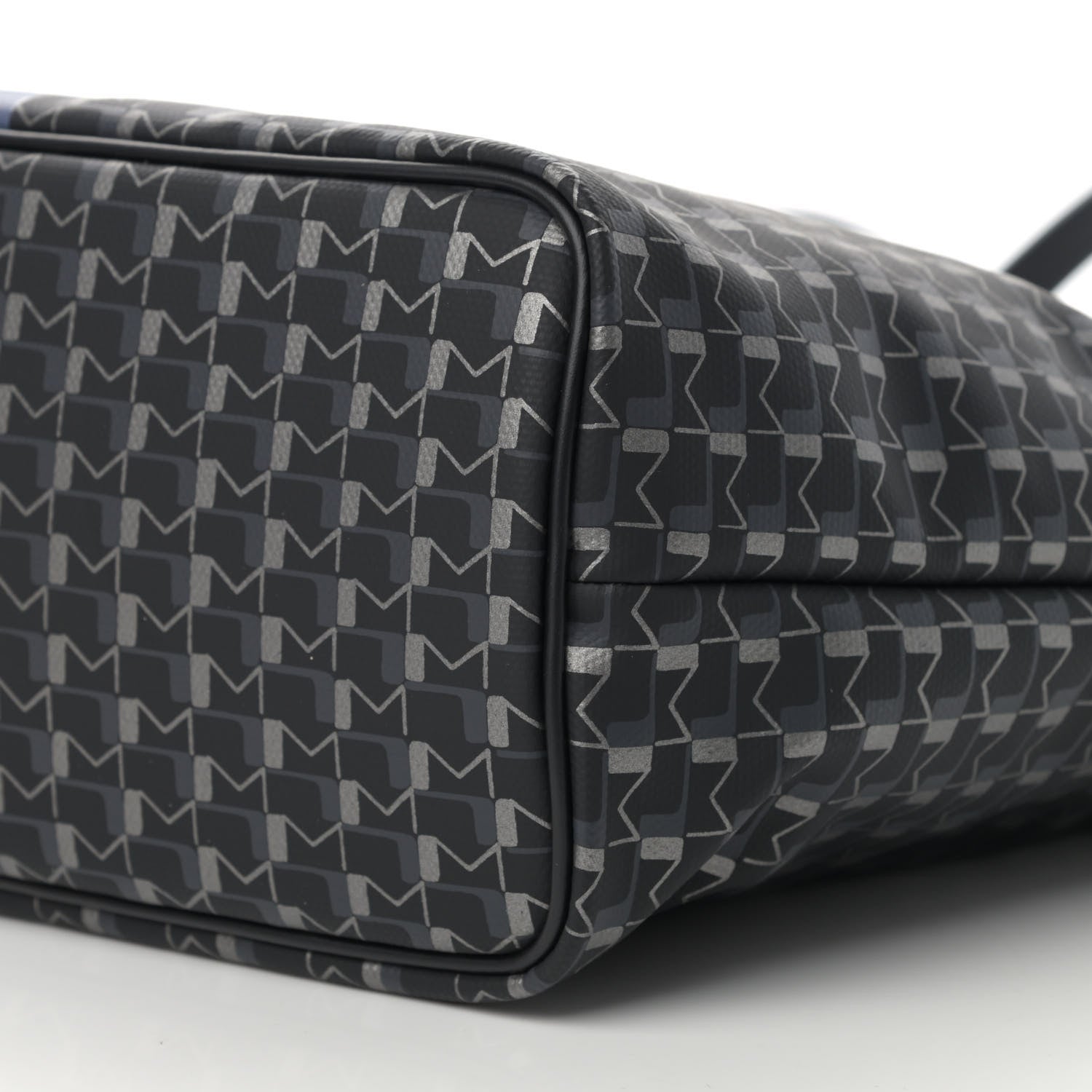 Moynat Grained Calfskin Canvas 1920 Oh! Tote Ruban PM Carbon Silver 9 of 11