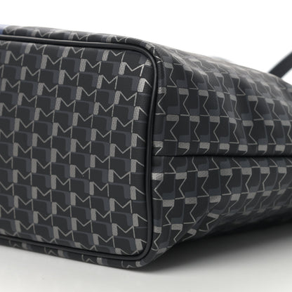 Moynat Grained Calfskin Canvas 1920 Oh! Tote Ruban PM Carbon Silver 9 of 11
