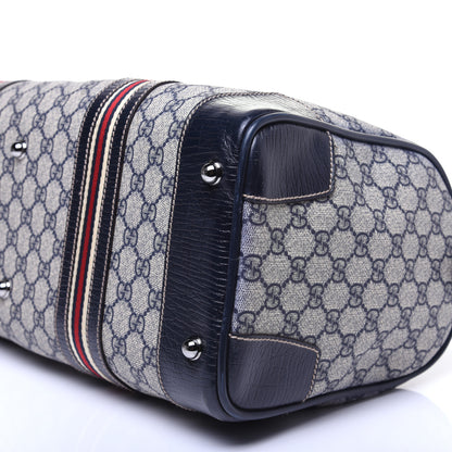 Gucci GG Supreme Monogram Web Large Carry On Duffle Bag Navy 7 of 14