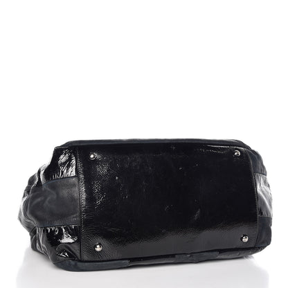 Chanel Lambskin Patent Calfskin Brooklyn Patchwork Flap Black 4 of 10