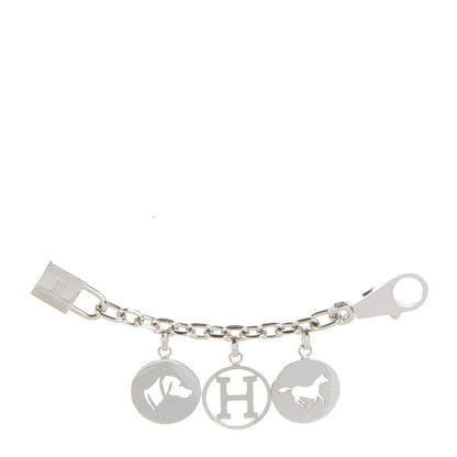 Hermes Palladium Breloque Bag Charm Silver 1 of 5