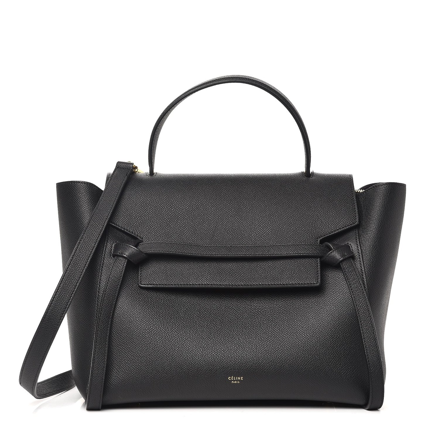 Grained Calfskin Mini Belt Bag Black