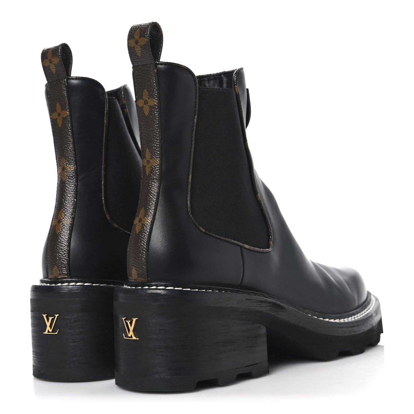Calfskin Monogram Beaubourg Ankle Boots 39 Black
