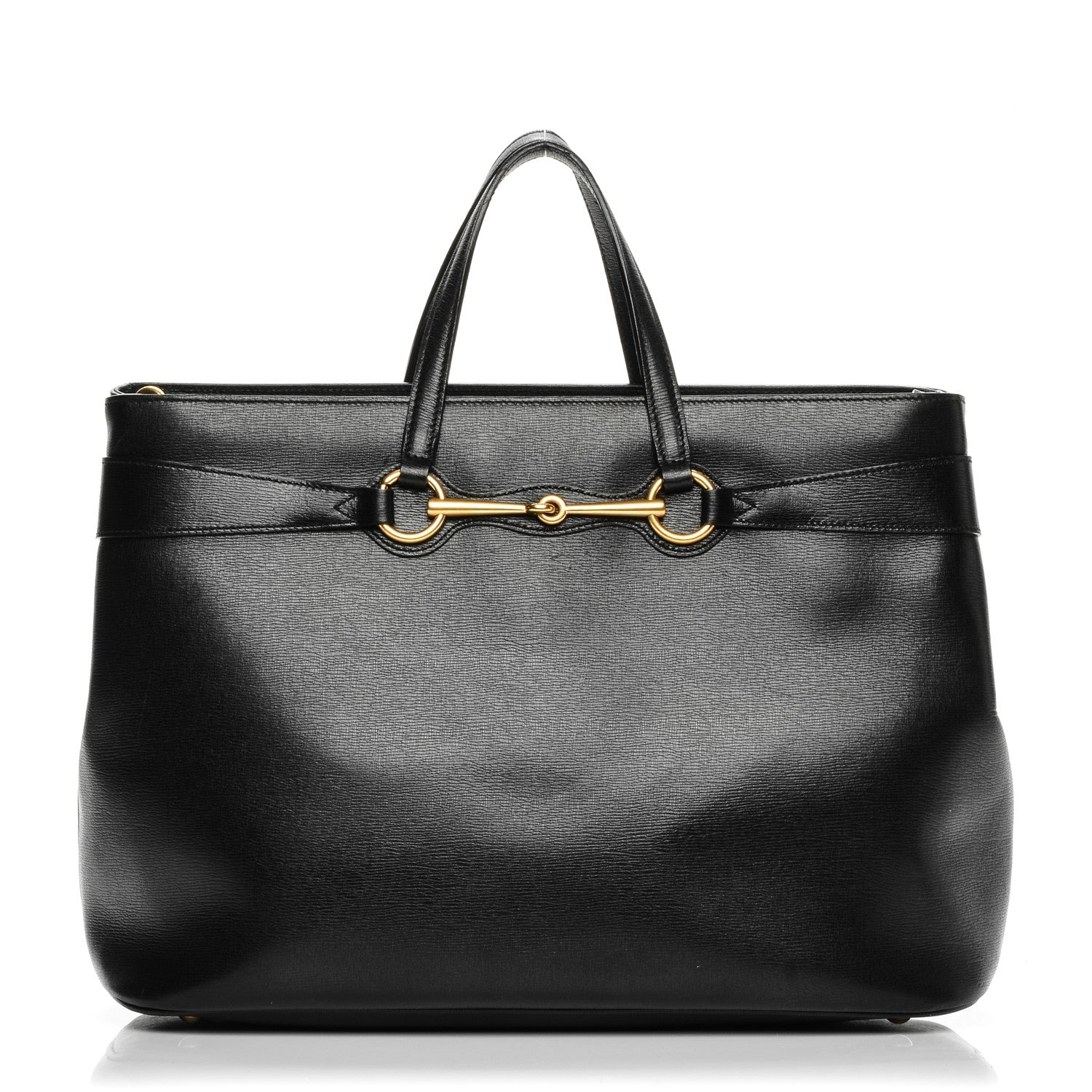 Gucci Textured Calfskin Large Bright Bit Tote Black 1 of 11