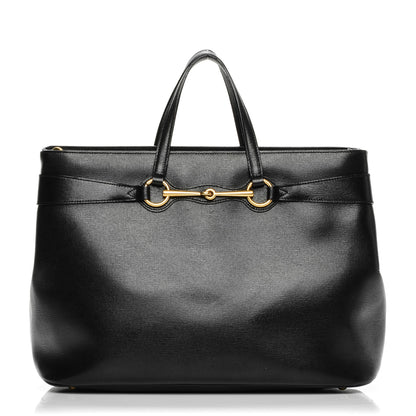 Gucci Textured Calfskin Large Bright Bit Tote Black 1 of 11