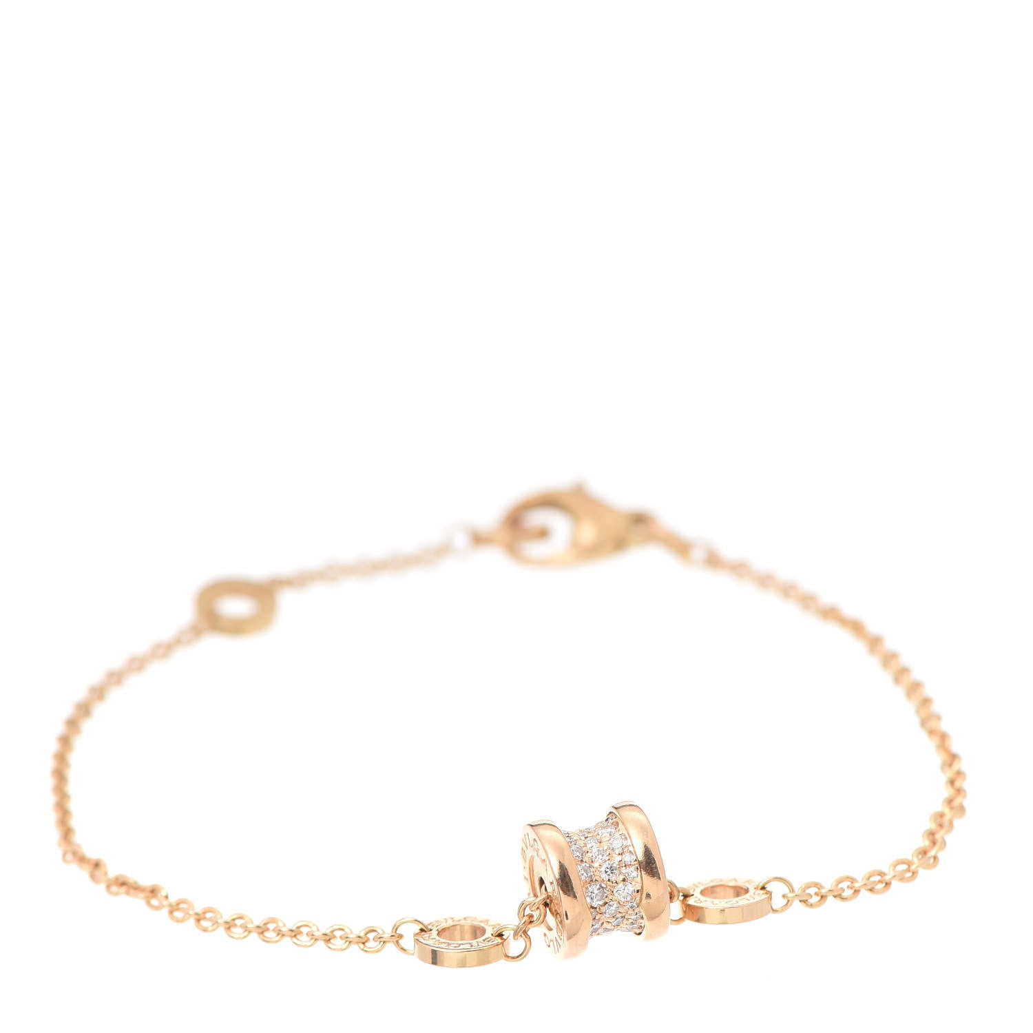 Bulgari 18K Rose Gold Diamond B.Zero1 Bracelet SM 1 of 6