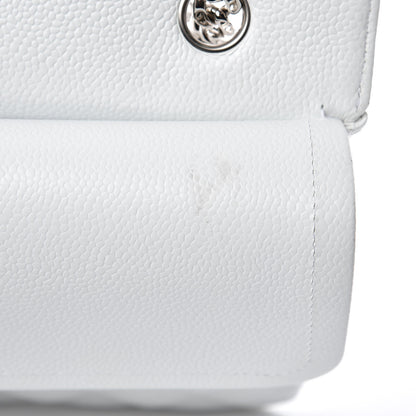 Chanel Caviar Quilted Medium Double Flap Bijoux Chain White 11 of 13