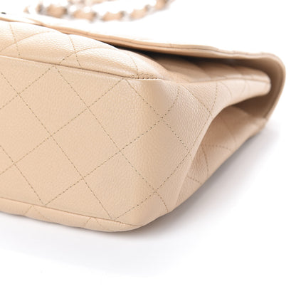 Chanel Caviar Quilted Jumbo Single Flap Beige Clair 10 of 10