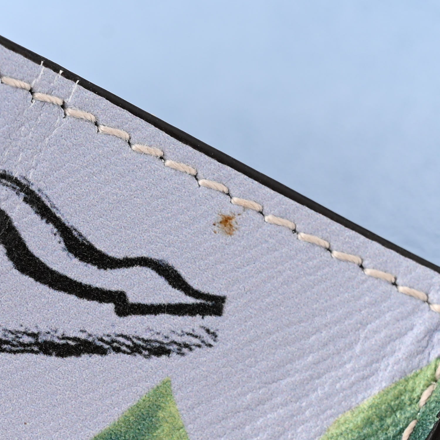 Salvatore Ferragamo Calfskin Floral Print Vara Bow Chain Flap Crossbody Chambray Multicolor 12 of 12