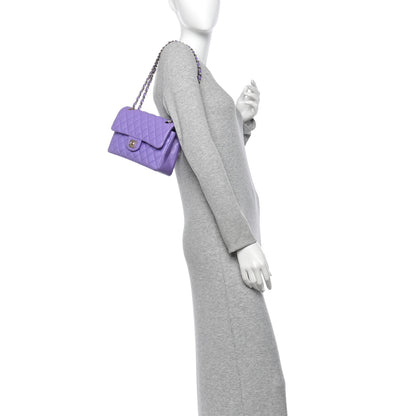 Chanel Caviar Quilted Small Double Flap Purple 2 of 13