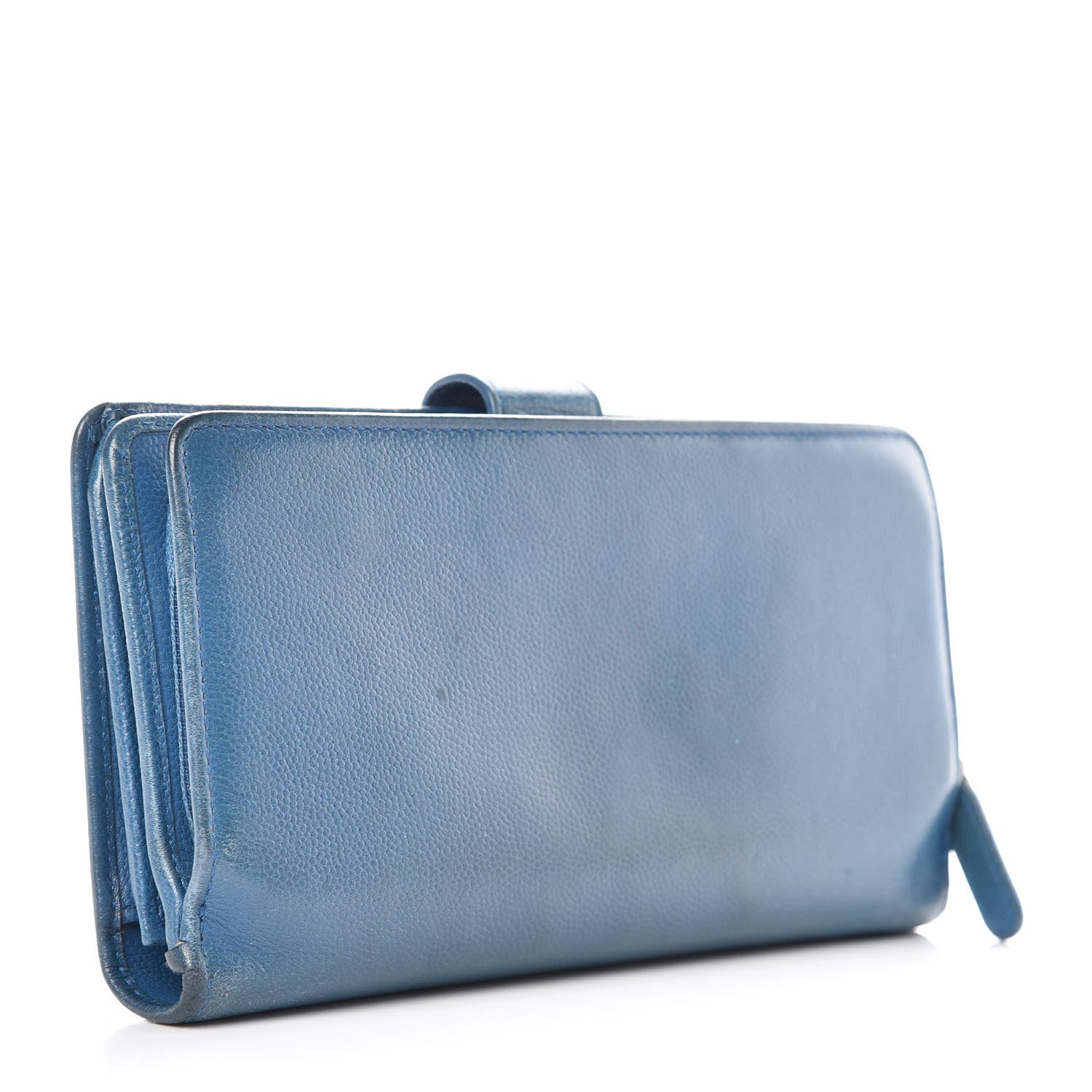 Chanel Caviar Sevruga French Wallet Blue 3 of 21