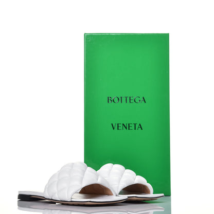 Bottega Veneta Nappa Matelasse Padded Flat Sandals 36.5 Optic White 8 of 8