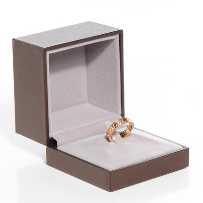 Gucci 18k Yellow Gold Diamond Icon Stardust Thin Band Ring 5.75 5 of 5