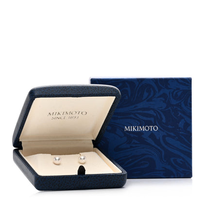 Mikimoto 18K Yellow Gold Akoya Pearl 6.5mm Stud Earrings 5 of 5