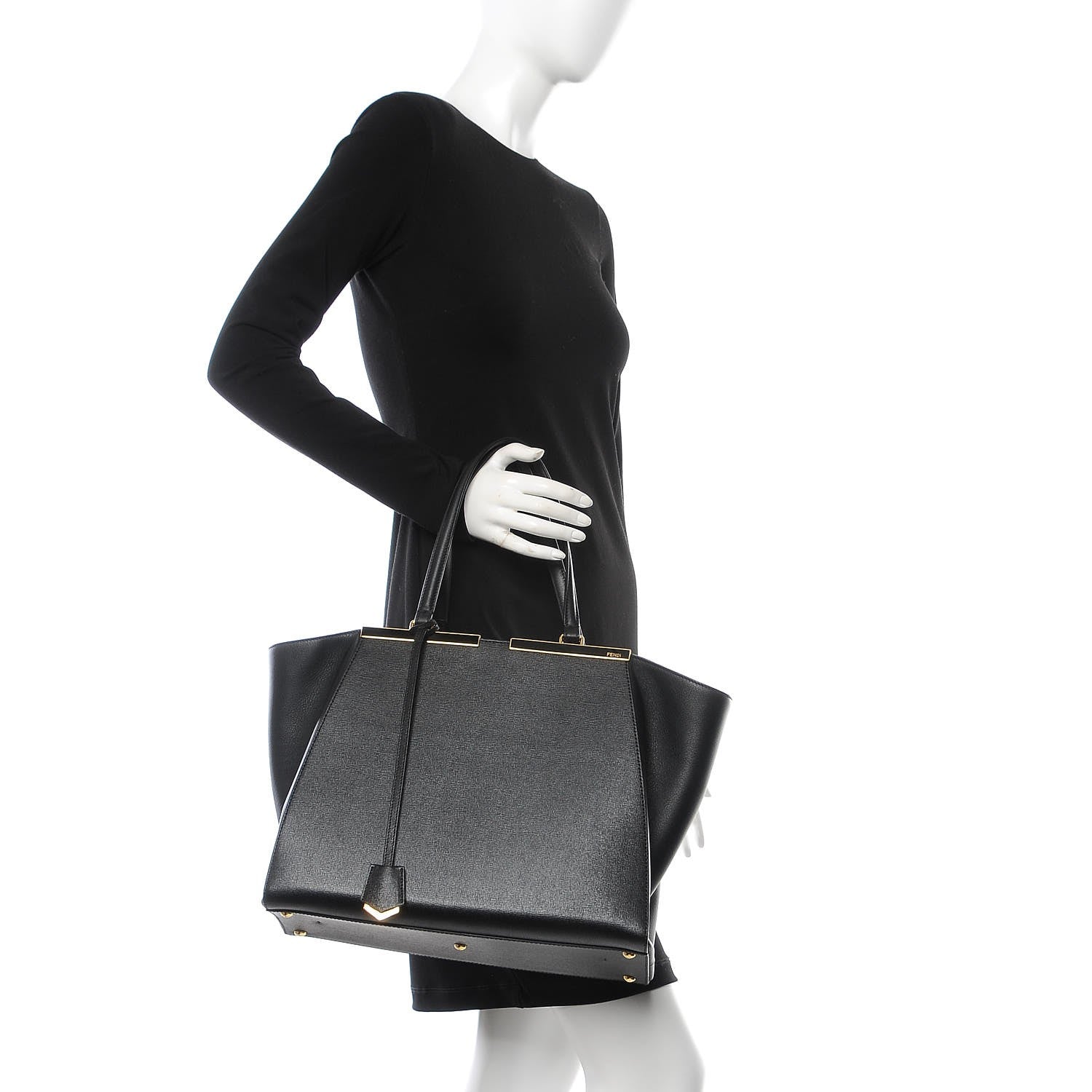 Fendi Vitello Elite Large 3Jours Tote Black 2 of 8