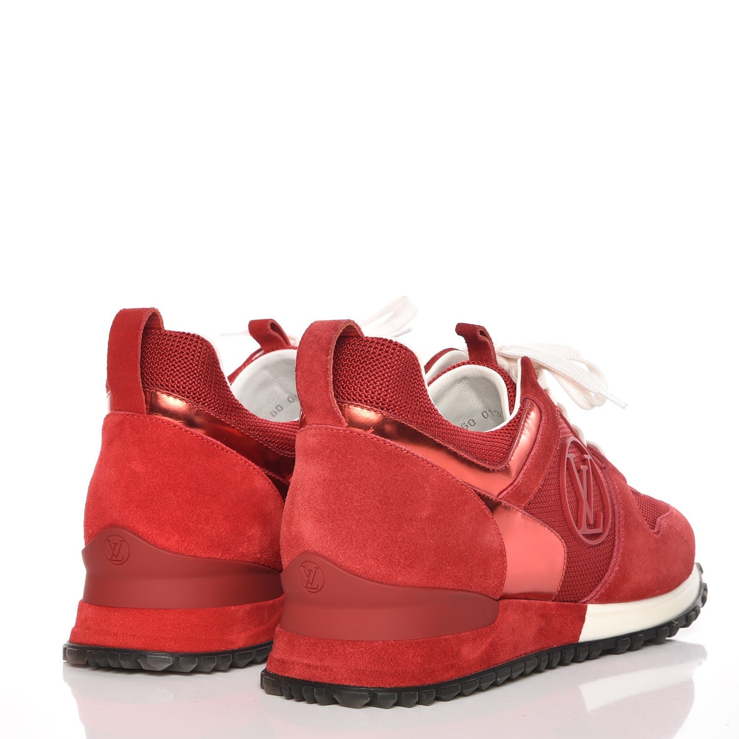 Louis Vuitton Suede Calfskin Run Away Sneakers 37.5 Rouge 4 of 12