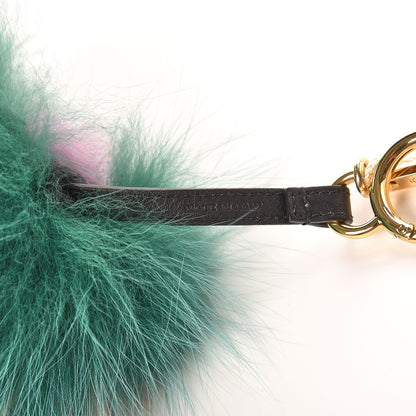 Fendi Fox Rabbit Goat Mink Fur Vitello Flamingo Minty Monster Bag Bug Charm Green Apple Multicolor 4 of 5