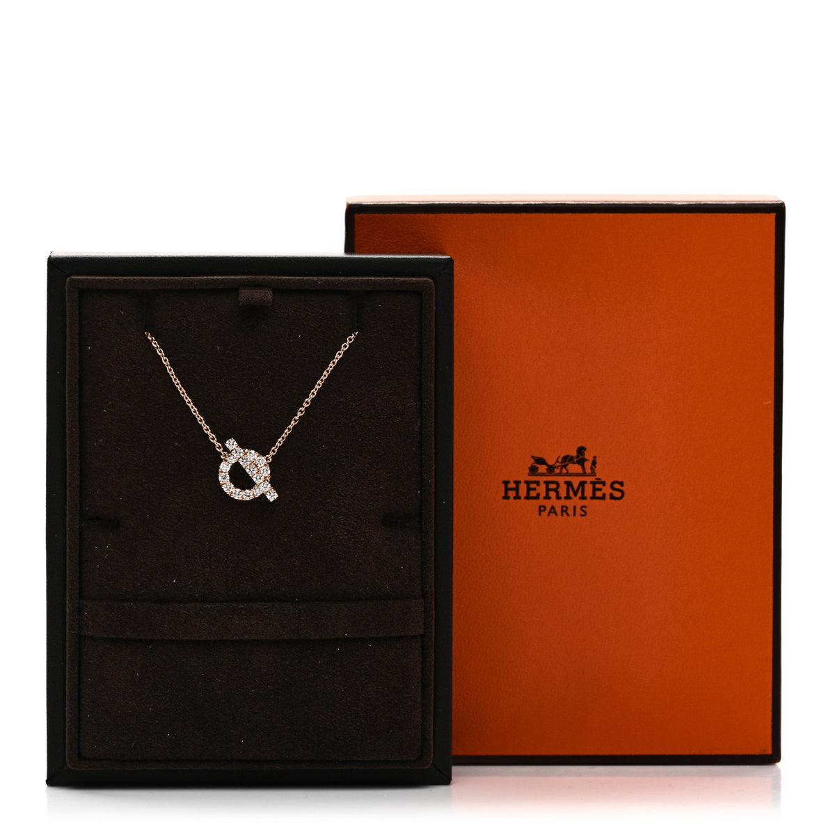 18K Rose Gold Diamond Finesse Pendant Necklace