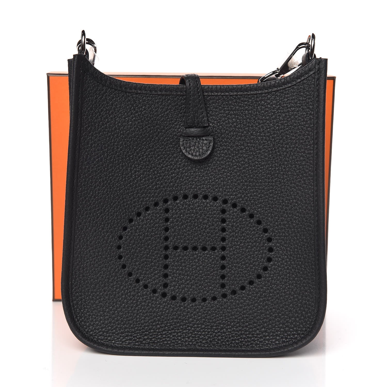 Hermes Taurillon Clemence Evelyne TPM Black 10 of 10