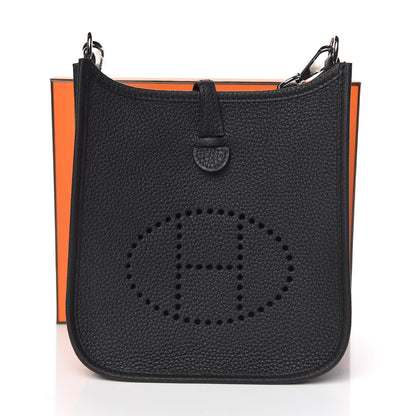 Hermes Taurillon Clemence Evelyne TPM Black 10 of 10