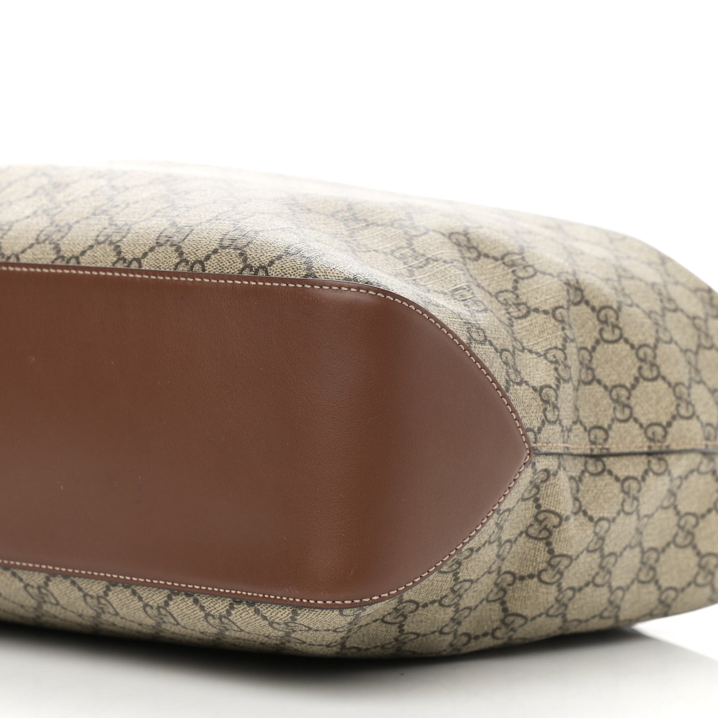 GG Supreme Monogram Large Linea A Hobo Light Brown