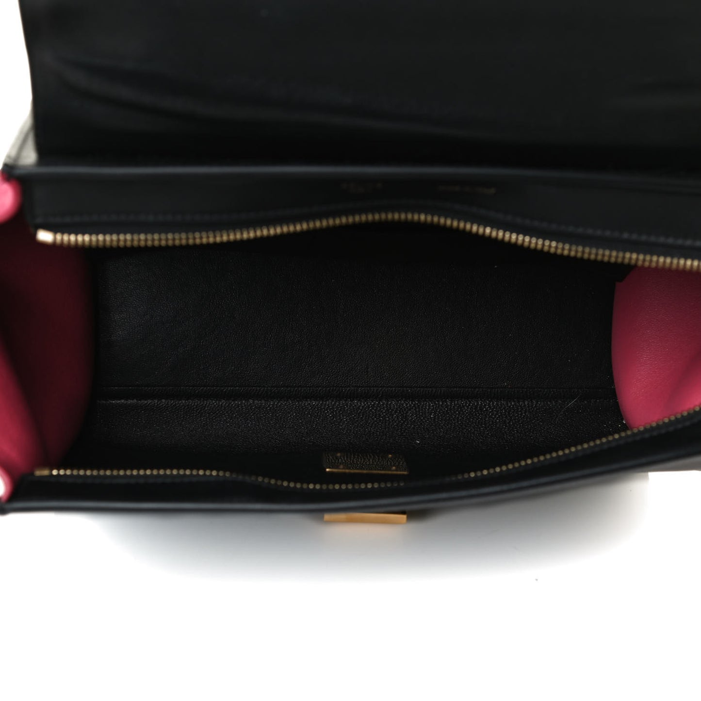 Smooth Calfskin Suede Small Tri-Color Trapeze Pink