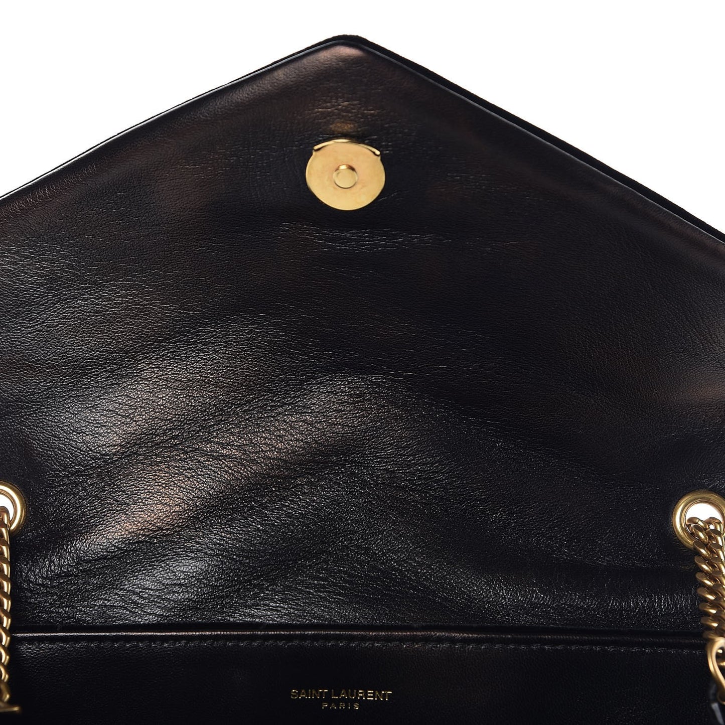 Velvet Y Quilted Monogram Small Loulou Chain Satchel Black