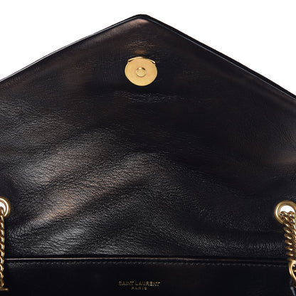 Saint Laurent Velvet Y Quilted Monogram Small Loulou Chain Satchel Black 8 of 8