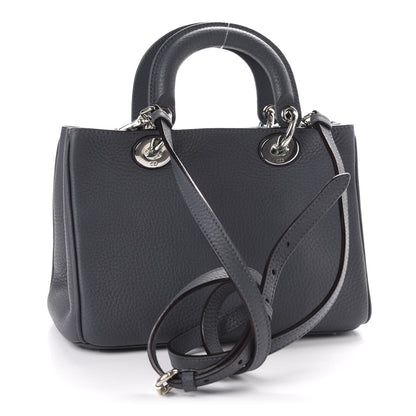 Christian Dior Bullcalf Mini Diorissimo Tote Grey Blue 4 of 11